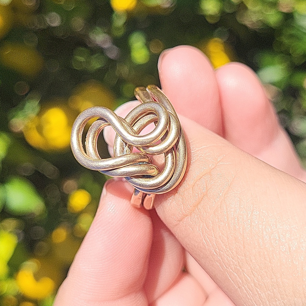 Elegant Bronze Knot Ring
